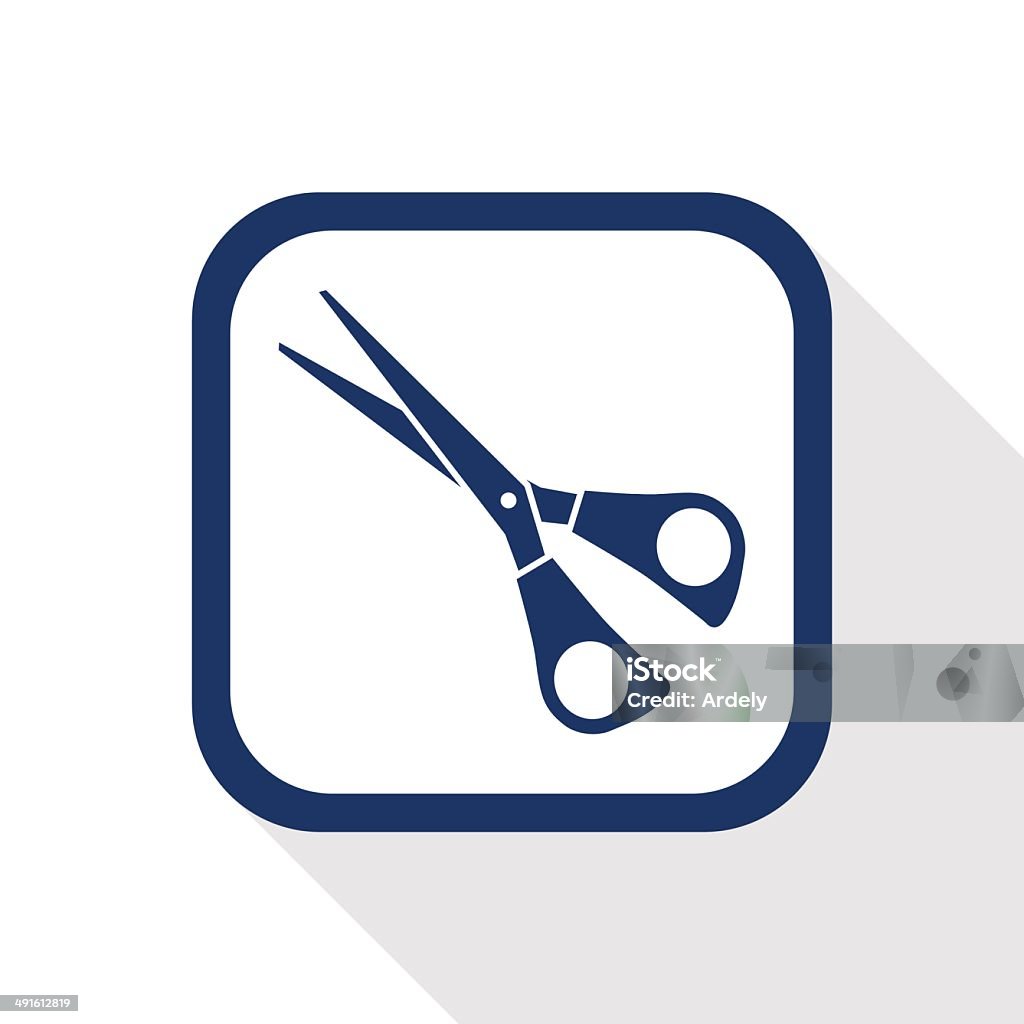 Ciseaux plat icône - clipart vectoriel de Couper libre de droits