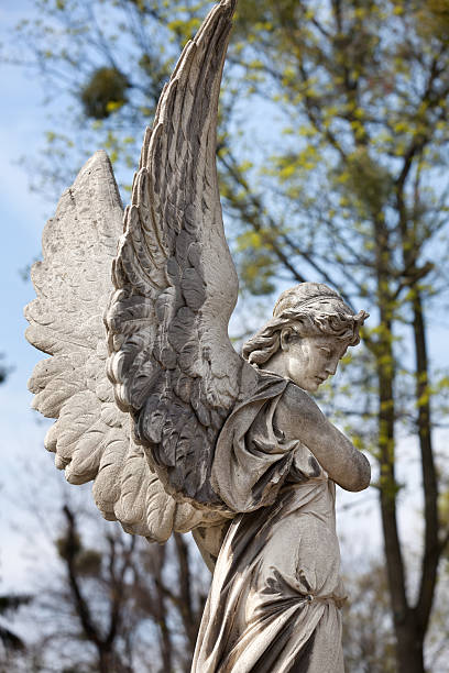 istock statue on grave in the old cemetery 491613611