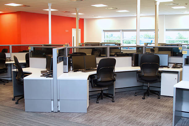 Office Interior Office Interior with no people. office cubicle photos stock pictures, royalty-free photos & images