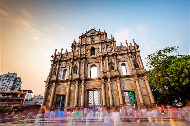 rovine di san paolo - macao foto e immagini stock