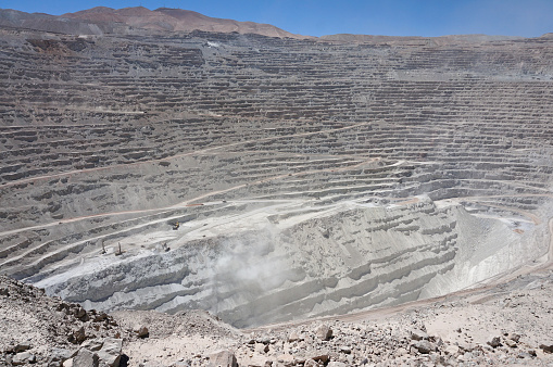 Chuquicamata, the second biggest open pit copper mine in the world, Atacama, Chile