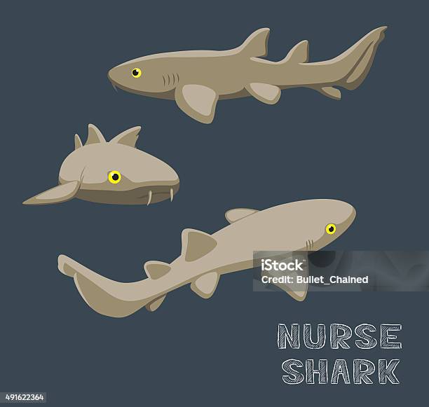 Nurse Shark Cartoon Vector Illustration Stock Illustration - Download Image Now - Nurse Shark, 2015, Animal