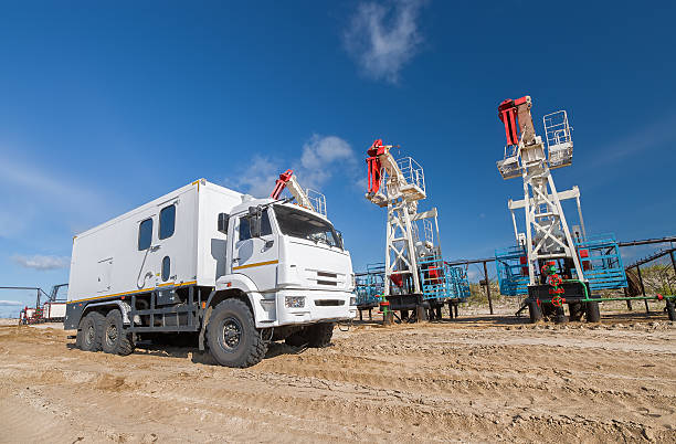 oil and gas production stock photo