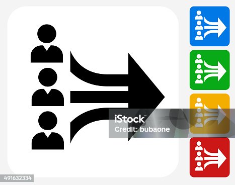 istock Networking Icon Flat Graphic Design 491632334