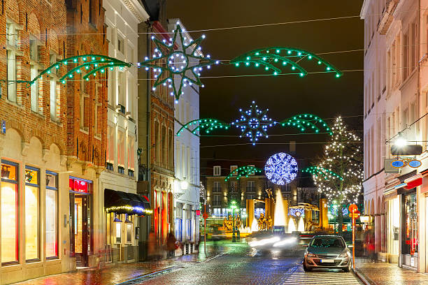 istock Christmas street at Bruges, Belgium 491633110
