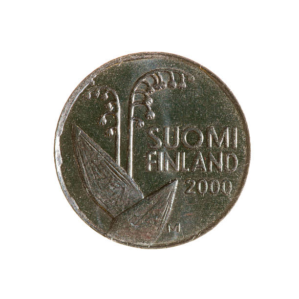 istock ten penny coin Finland isolated on a white background 491634594