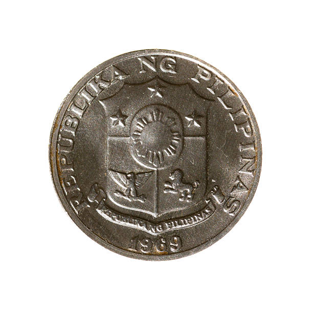 istock coin one cents Philippines isolated on white background. top vi 491634914