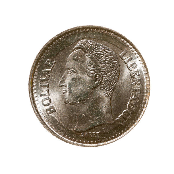 istock Twenty-five cents coin Venezuela isolated on white background. 491635362