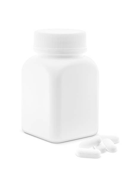 istock blank packaging medicine plastic bottle with medicine tablets is 491635484