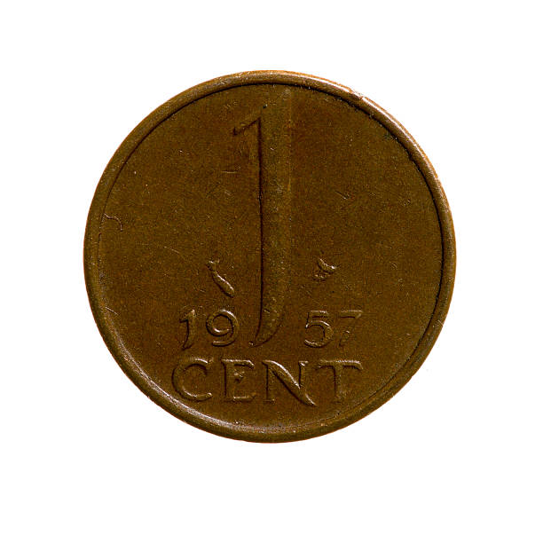 istock one cent coin of Netherlands isolated on white background. top 491640820