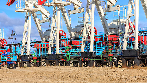 oil and gas production stock photo