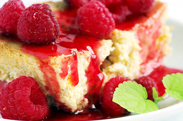 istock cake with raspberries and cream cheese decorated with fresh rasp 491647854