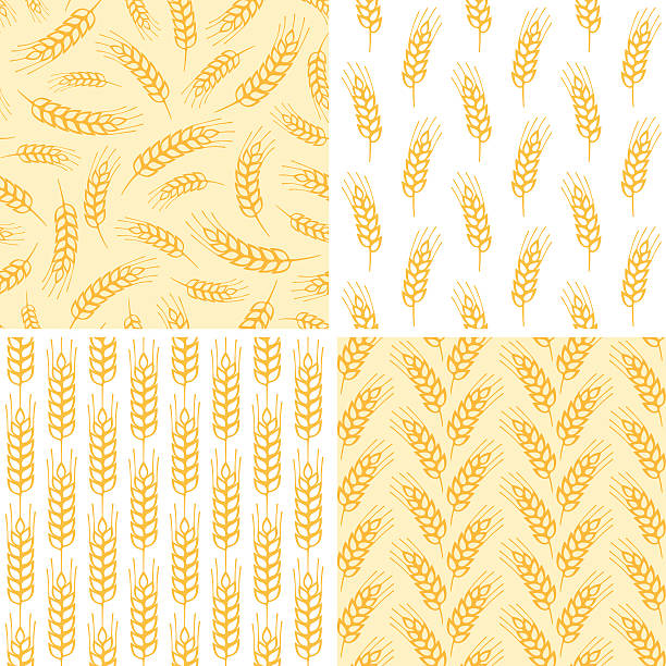 Seamless pattern Seamless pattern with wheat wheat backgrounds stock illustrations