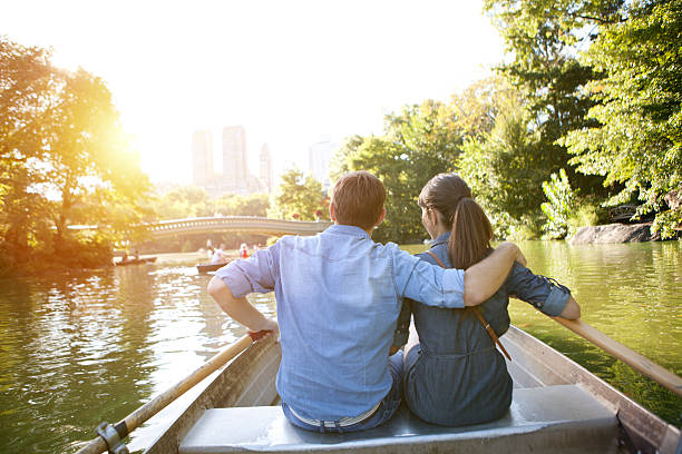 istock Romantic couple on boat 491655054