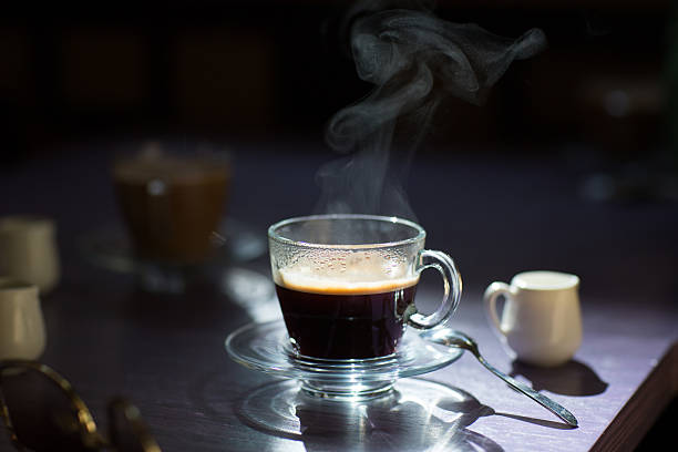 istock cup of hot coffee on the table 491655240