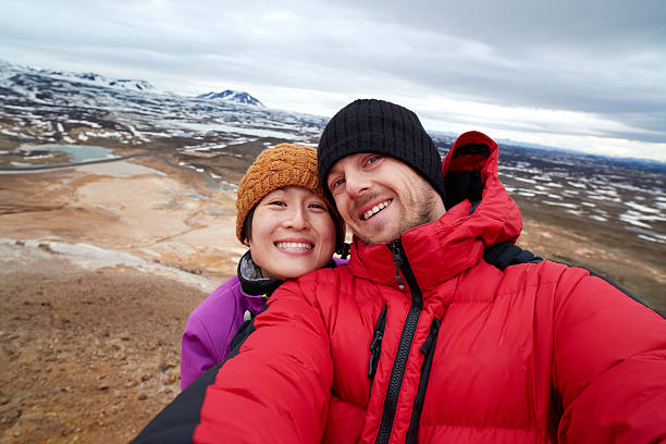 istock Tourist selfie with landscape background 491655312