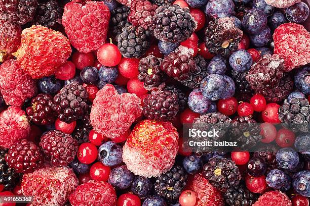 Frozen Berries Stock Photo - Download Image Now - Frozen, Fruit, Frozen Food