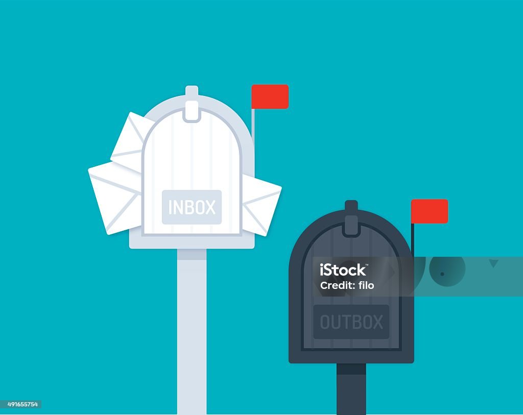 Inbox Outbox Mailboxes Stock Illustration - Download Image Now ...