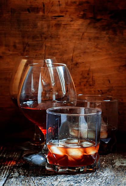 istock Set of hard liquor brandy, whiskey, brandy and vodka 491656302