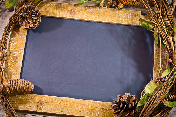 istock virgin slate with decoration of christmas theme 491657950