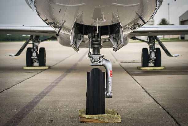 istock Aircraft Landing gear - Business Jet 491658406