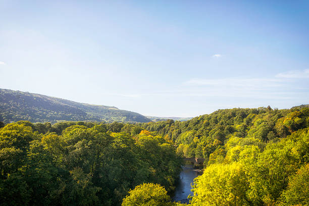 acquedotto pontcysyllte canale di llangollen galles del nord - dee river river denbighshire wales foto e immagini stock