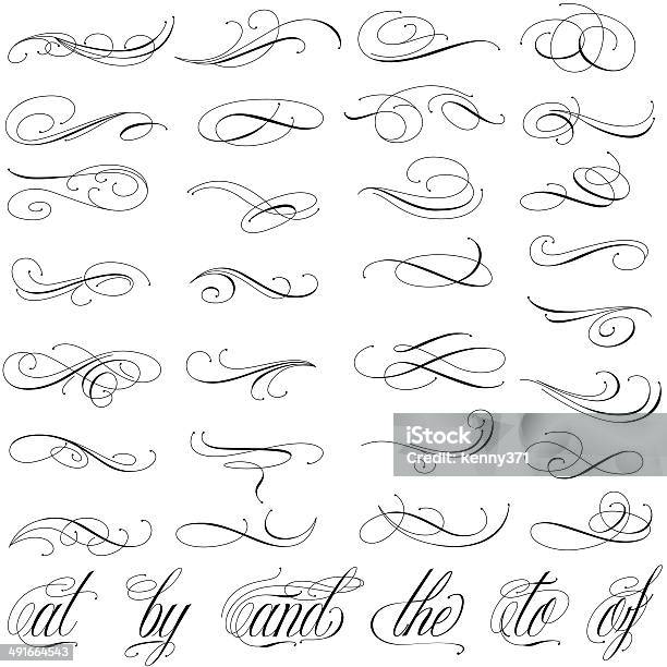 Tattoo Curls Stock Illustration - Download Image Now - Flourish - Art, Tattoo, Embellishment