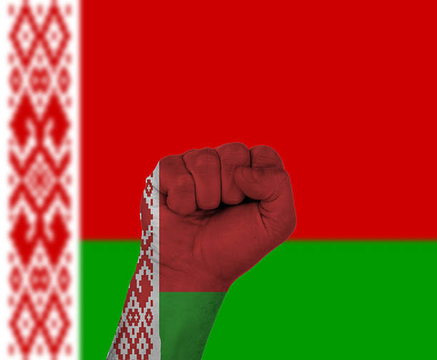 istock Fist wrapped in the flag of Belarus 491665163
