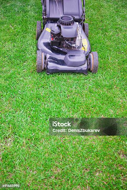 Mowing Grass Stock Photo - Download Image Now - Activity, Agricultural Field, Black Color