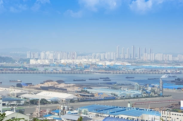 istock Incheon panoramic view over the city, South Korea 491666103