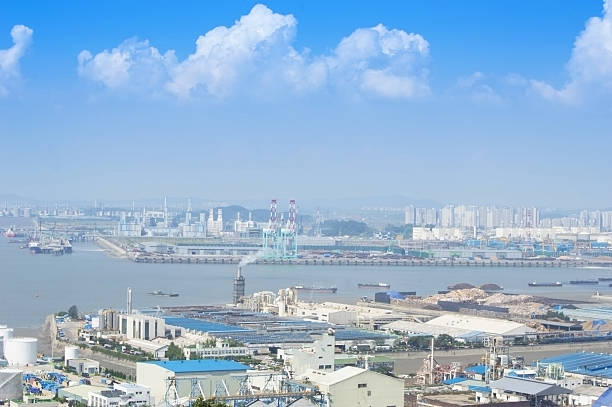 istock Incheon panoramic view over the city, South Korea 491666107
