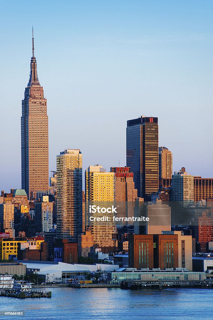 New York City Skyline Commercial Dock Stock Photo