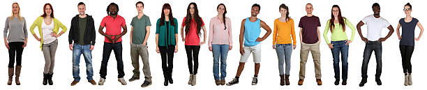istock Smiling happy multicultural multi ethnic group of people standing 491668274