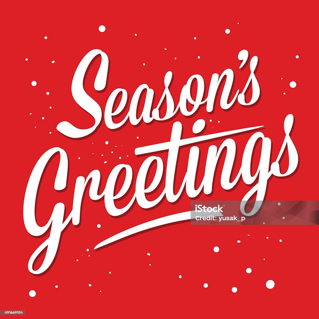 Season Greetings Season greetings typography art vector illustration Greeting stock vector