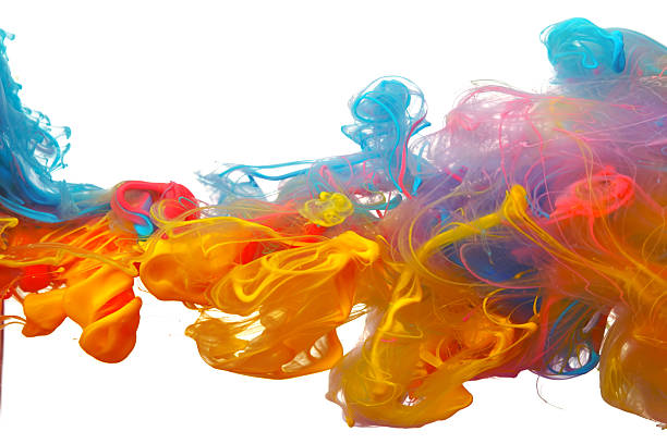 istock Clouds of bright colorful ink mixing in water 491670142
