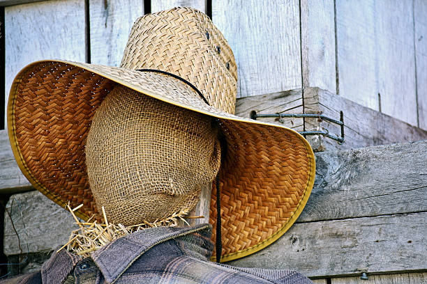 istock Scarecrow Burlap Face With Country Hat 491670578