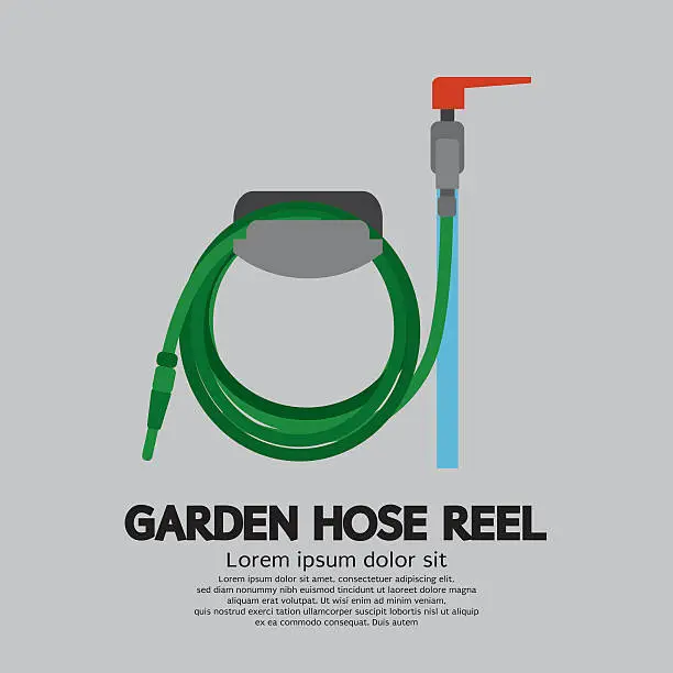 Vector illustration of Garden Hose Reel.