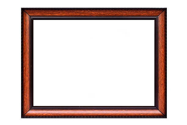 istock Classic wooden frame isolated on white background 491673412