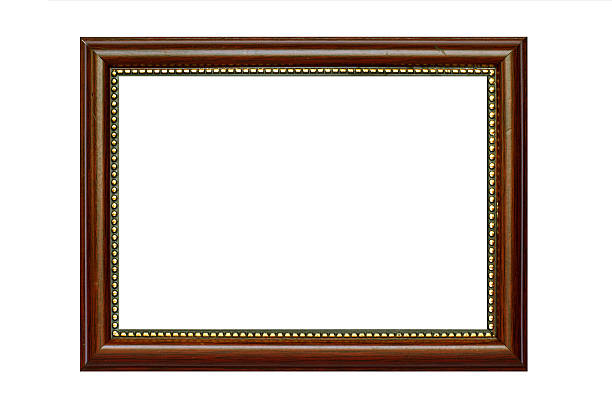 istock Wooden picture frame isolated on white. 491674422