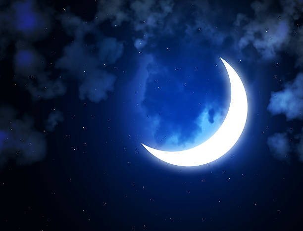 istock Bright moon in the night sky 491679561