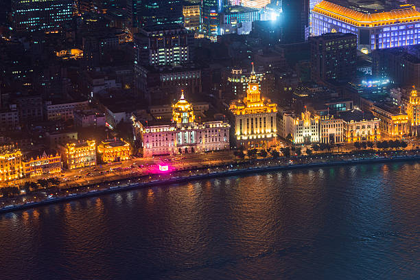 istock Bund or Waitan waterfront at night in Shanghai 491680200