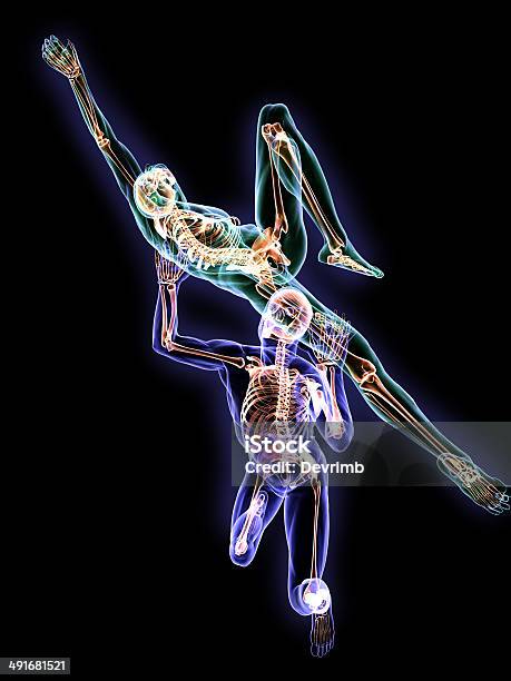 Xray Modern Dancers Stock Photo - Download Image Now - The Human Body, Three Dimensional, 3D Scanning