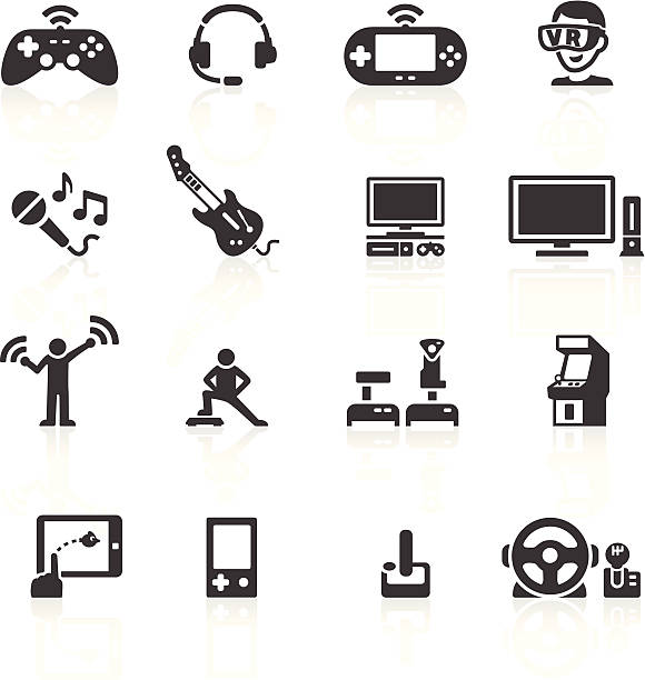 Video Game Hardware Icons Stock Illustration - Download Image Now