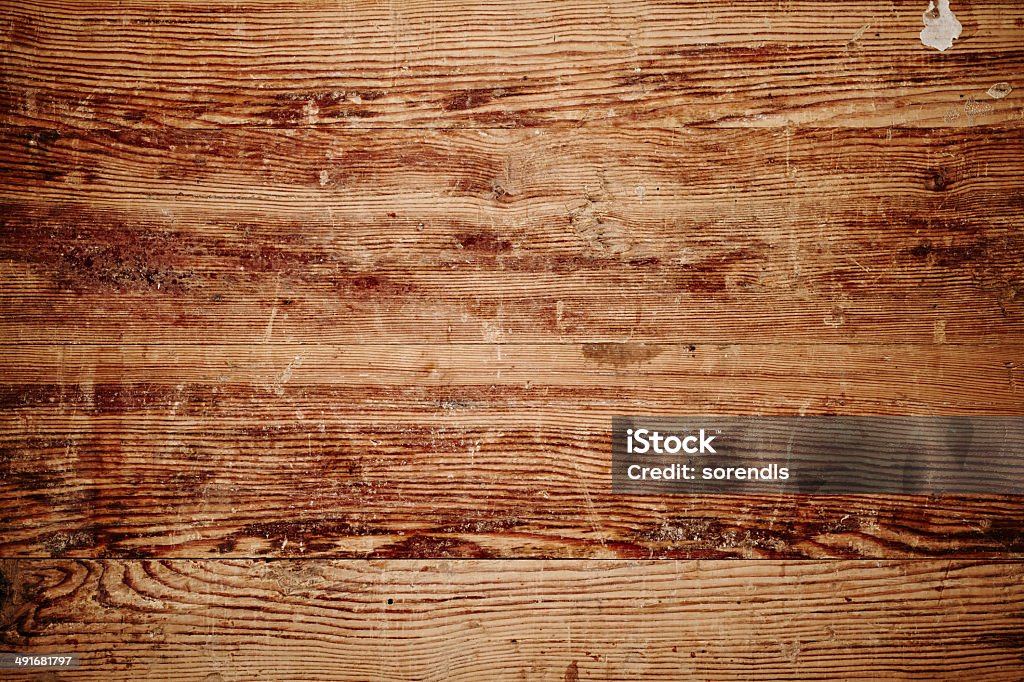 Overhead view of light brown wooden table A wood background with multiple planks placed close together.  The planks feature a variety of light and dark brown shades.  The darkest shades are on the bottom plank, the lightest on the middle planks. Wood - Material Stock Photo