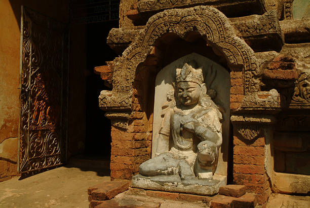 istock Stone sculpture at temple in Bagan, Myanmar. 491682911