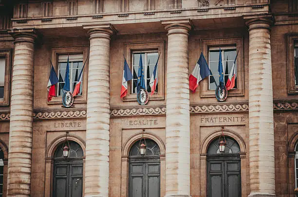 Photo of Entrance to the palais de justice in Paris France