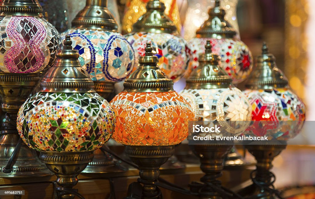 Turkish Laterns Turkish Laterns in Spice Bazaar, Istanbul City, Turkey Art Stock Photo