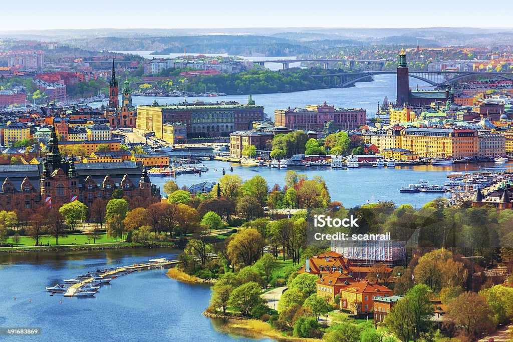 Vue panoramique de la ville de Stockholm, Suède - Photo de Stockholm libre de droits