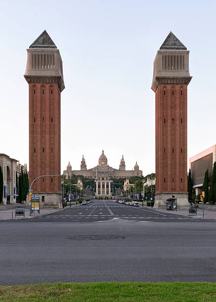 plaça espanya - mnac photos et images de collection