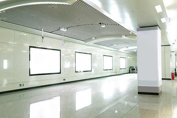 istock Blank advertising billboards in a row 491686167